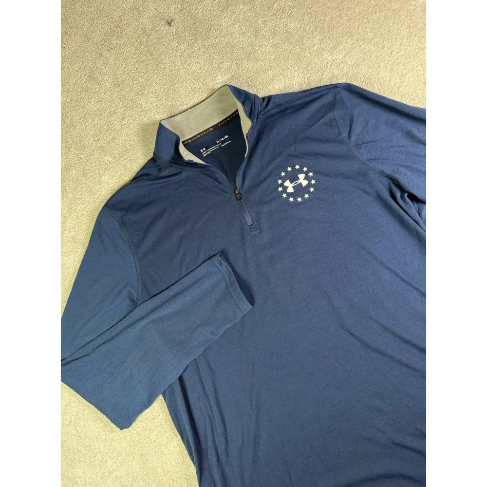 Under Armour Tactical 1/4 Zip Mens Size XL Navy Blue Performance Pullover Loose